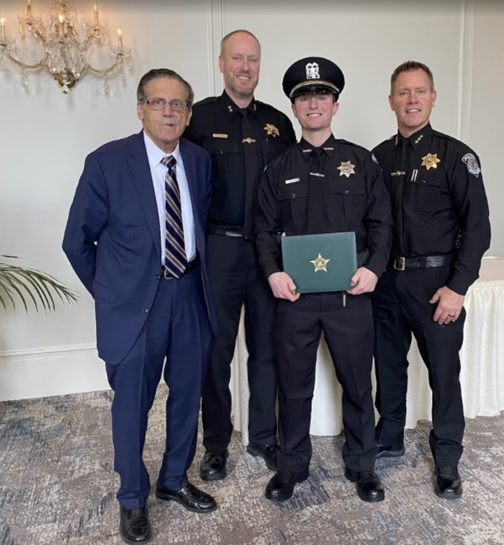 South Barrington Officer Carter Crokin graduating from the 16-week Suburban Law Enforcement Academy (SLEA) at the College of DuPage